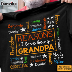Personalized Gift For Grandpa Reasons I Love Being Word Art Shirt - Hoodie - Sweatshirt