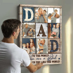 Papa Fotocollage Posterdruck, personalisierte Geschenke für Papa, beste Weihnachtsgeschenke