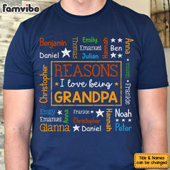 Personalized Gift For Grandpa Reasons I Love Being Word Art Shirt - Hoodie - Sweatshirt