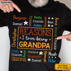 Personalized Gift For Grandpa Reasons I Love Being Word Art Shirt - Hoodie - Sweatshirt