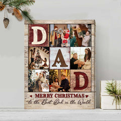 Papa Fotocollage Posterdruck, personalisierte Geschenke für Papa, beste Weihnachtsgeschenke