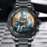 Turquoise Wolf Tribal Legend - Personalized Native American Watch