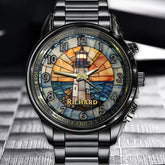 Personalized Lighthouse-Themed Watch Face with Custom Name