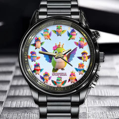 Personalized Bird Kingdom Watch - Add Your Name for a Cheerful Design