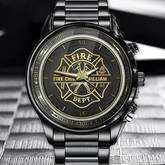 Montre personnalisée avec nom de pompier du service d'incendie