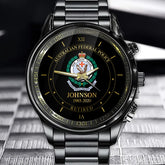 Montre personnalisée avec nom et heure du logo de la police australienne