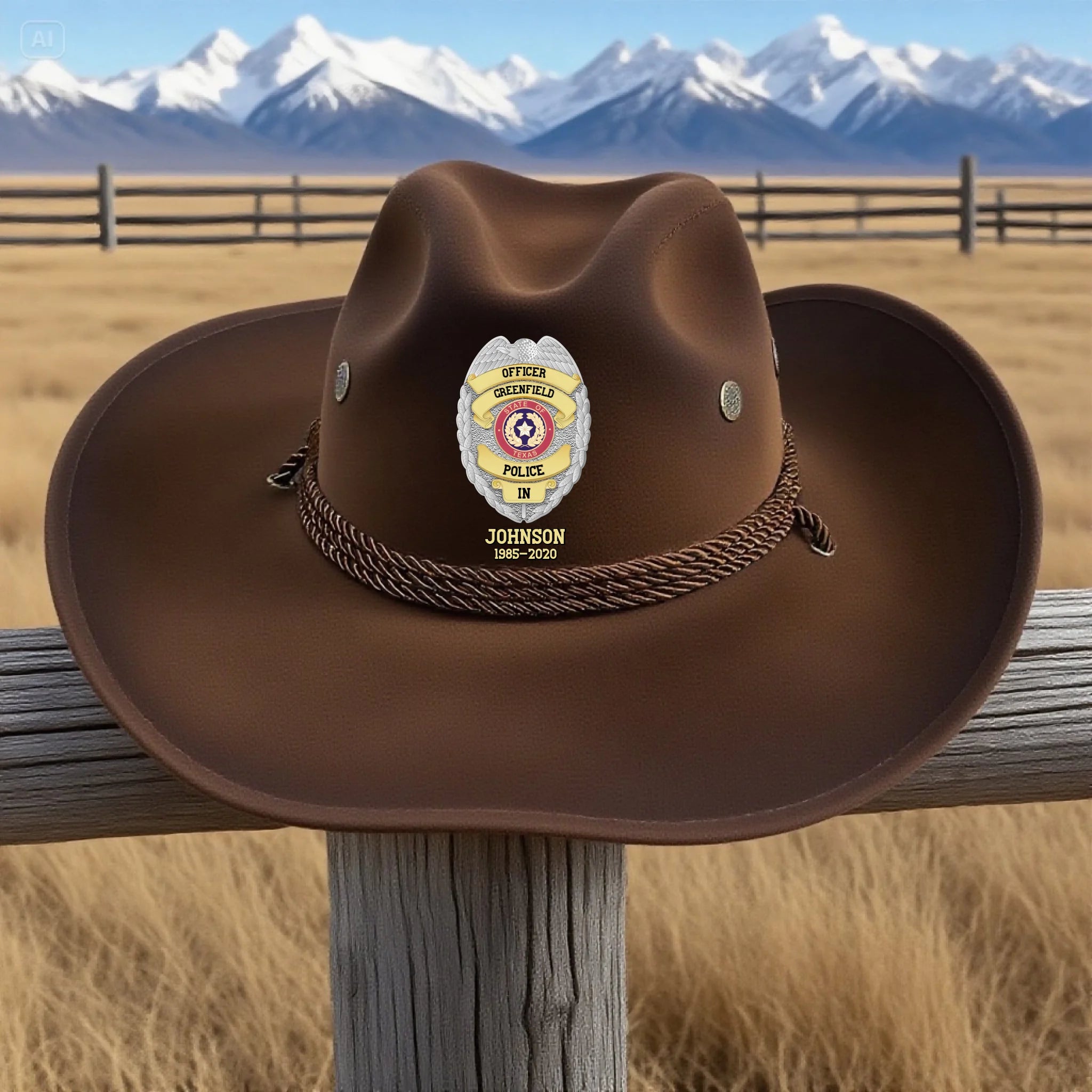 jimeng-2025-06-27-9780-把这个牛仔帽换成Dark Brown,帽子要有翻毛皮效果