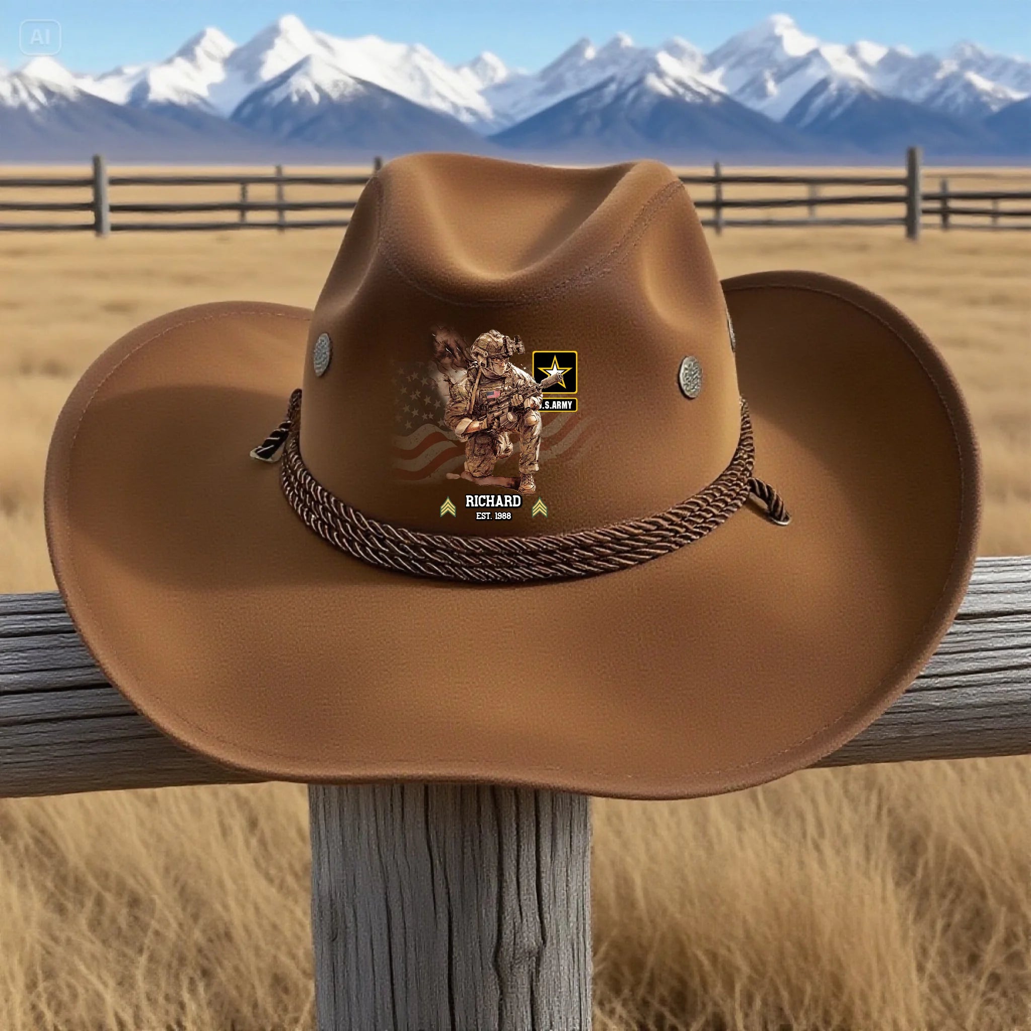 jimeng-2025-06-27-5095-把这个牛仔帽换成Brown,帽子要有翻毛皮效果