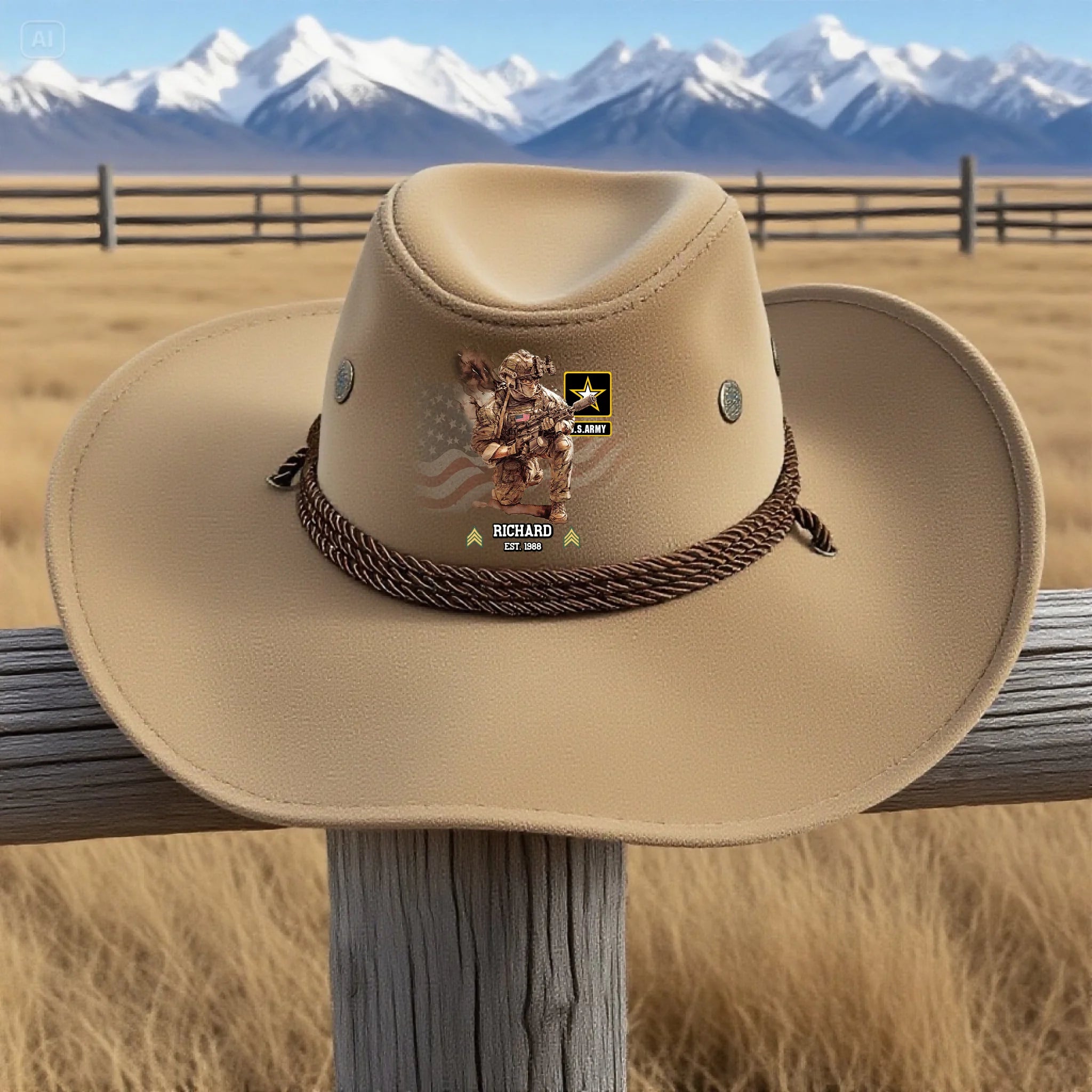 jimeng-2025-06-27-6994-把这个牛仔帽换成Khaki,帽子要有翻毛皮效果