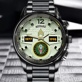 Personalized Military Service Watch - Custom Your Rank, Branch, Name, and Years of Service
