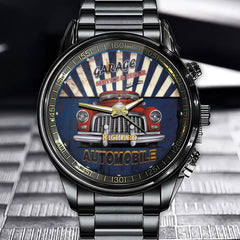 Personalized Auto Mobile Garage Vintage Art Watch