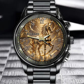 Personalized Luxury Horse Diamond Watch – Custom Name & Color Choice