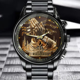 Personalized Golden Prayer Hands Watch – Spiritual & Elegant Design