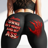 He Stole My Heart And Owns My Ass - Personalized Leggings - Christmas Gift For Her, Naughty Couple