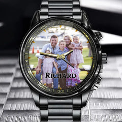 Custom Photo Watch - Personalized Gifts For Mom, Dad, Brother, Sister, Kids