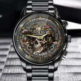 Personalized Mechanical Style Watch Series - "Chaos & Tough Life" Theme with Custom Name