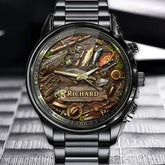 Personalized Angler’s Dream Watch – Add Your Name, Realistic Tackle Art