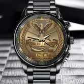 NRA Custom Watch With Personalized Eagle and Rifle Design