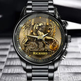 Personalized Dino Explorer T-Rex Watch – Add Your Name, Ancient World Theme