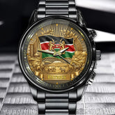 Personalized Kenya Coat Of Arms Watch – Custom Name For National Pride