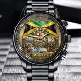 Personalized Jamaica Heritage Watch – Custom Name With Flag and Emblem