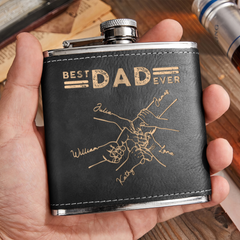 Meilleurs cadeaux pour la fête des pères pour papa - Flacon en cuir personnalisé