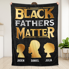 Black Fathers Matter - Personalized Blanket