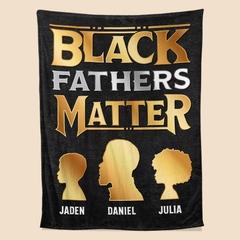 Black Fathers Matter - Personalized Blanket