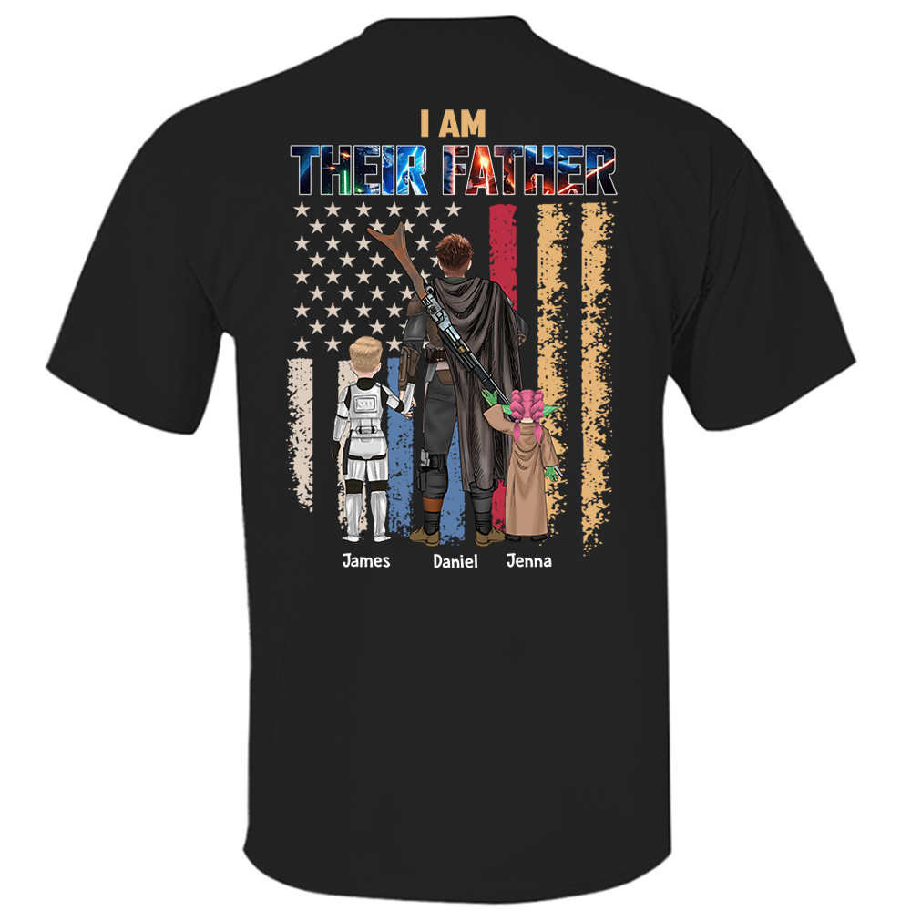 Je suis leur père, cadeau de chemise personnalisée pour papa et grand-père