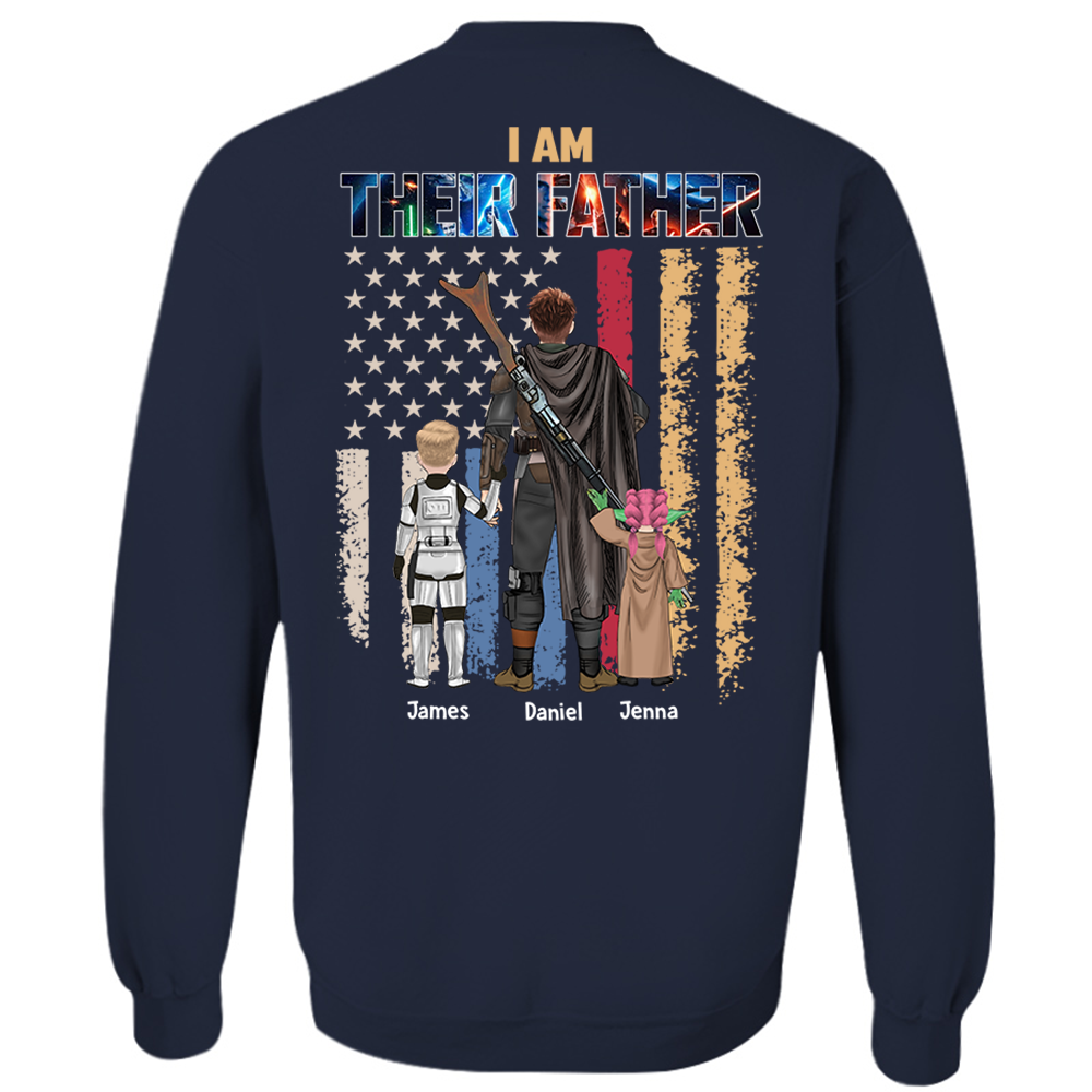 Je suis leur père, cadeau de chemise personnalisée pour papa et grand-père