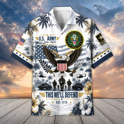 Premium US Veterans Hawaiian Shirt DPVC290701, Gifts For US Veterans, Gifts For Father's Day, Veterans Day.