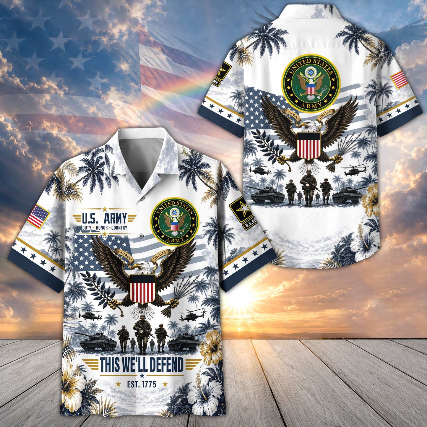 Premium US Veterans Hawaiian Shirt DPVC290701, Gifts For US Veterans, Gifts For Father's Day, Veterans Day.