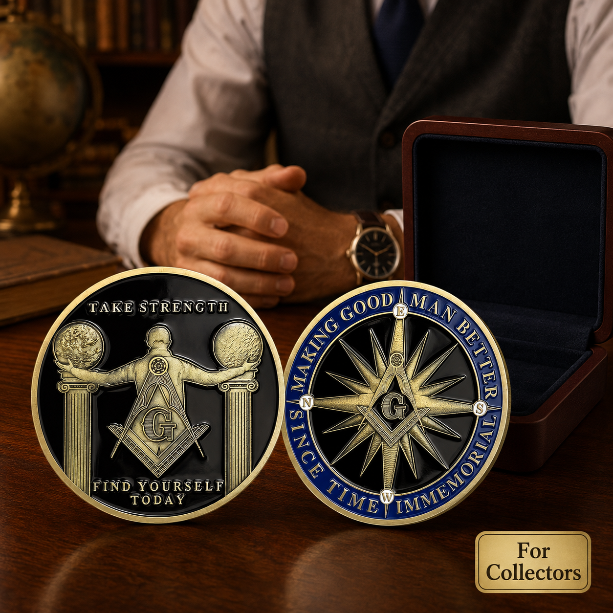 Masonic Making Good Man Better Challenge Coin – Double-Sided Freemason Collectible Gift