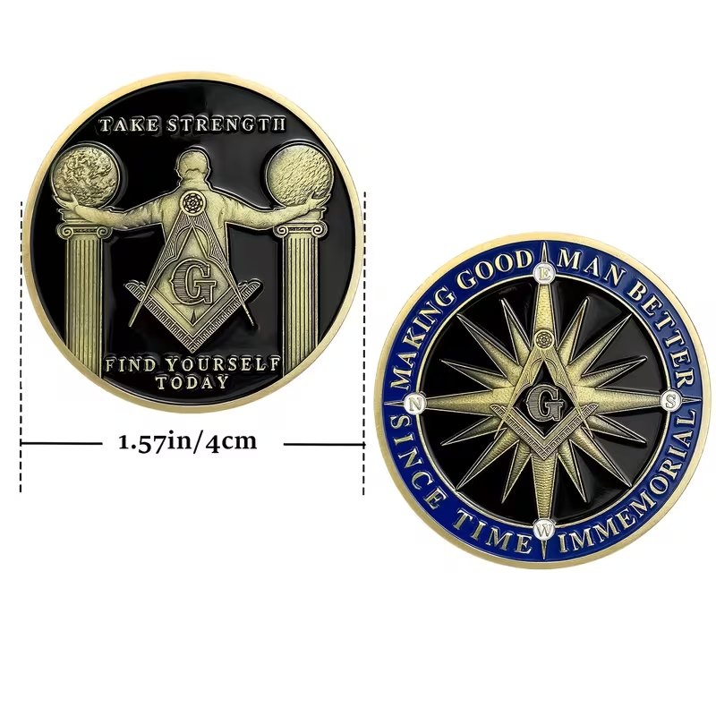 Masonic Making Good Man Better Challenge Coin – Double-Sided Freemason Collectible Gift