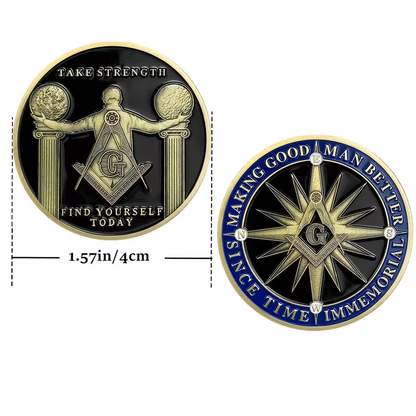 Masonic Making Good Man Better Challenge Coin – Double-Sided Freemason Collectible Gift