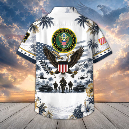 Premium US Veterans Hawaiian Shirt DPVC290701, Gifts For US Veterans, Gifts For Father's Day, Veterans Day.