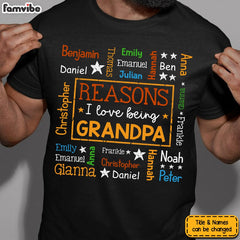 Personalized Gift For Grandpa Reasons I Love Being Word Art Shirt - Hoodie - Sweatshirt