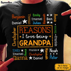 Personalized Gift For Grandpa Reasons I Love Being Word Art Shirt - Hoodie - Sweatshirt