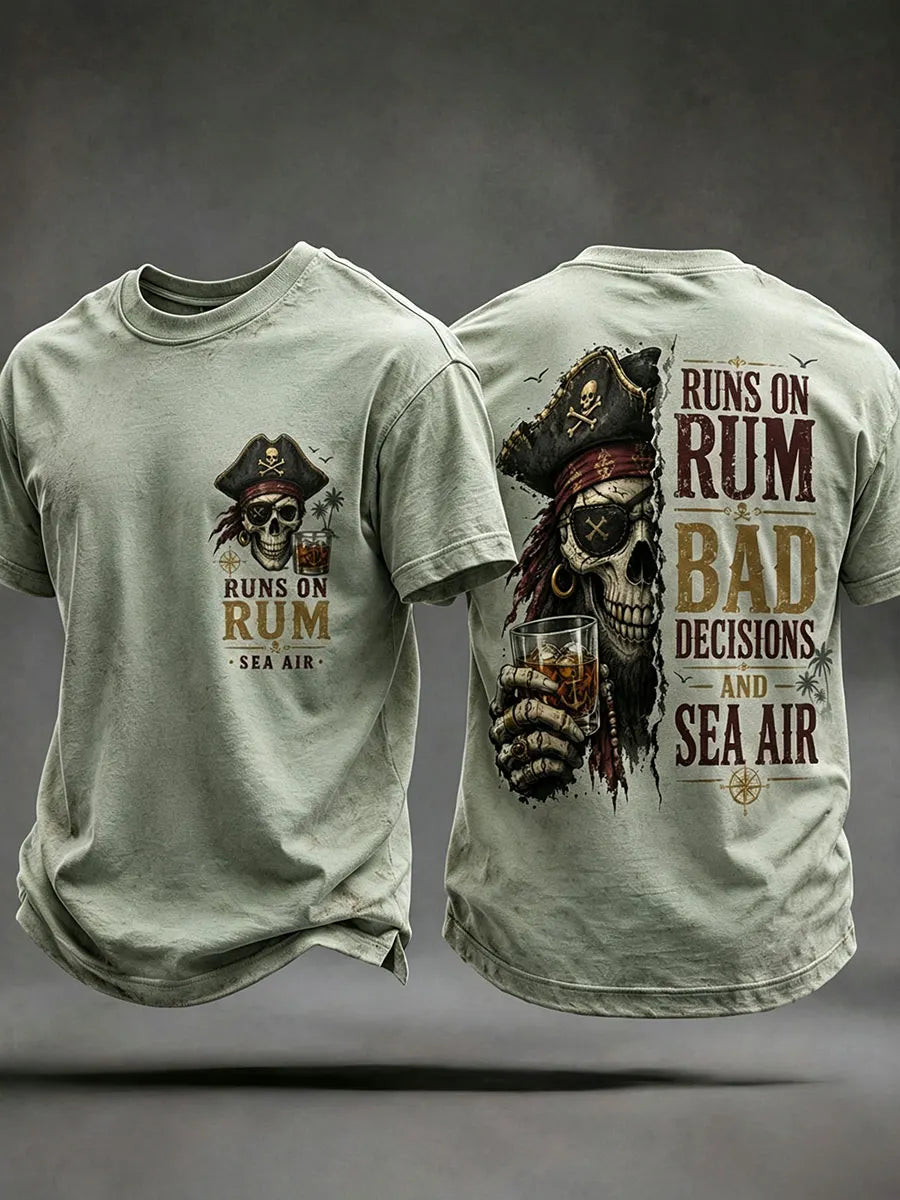 Men's 'Runs On Rum, Bad Decisions, And Sea Air' T-Shirts