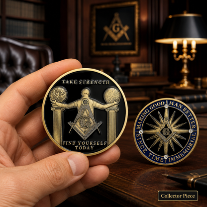 Masonic Making Good Man Better Challenge Coin – Double-Sided Freemason Collectible Gift