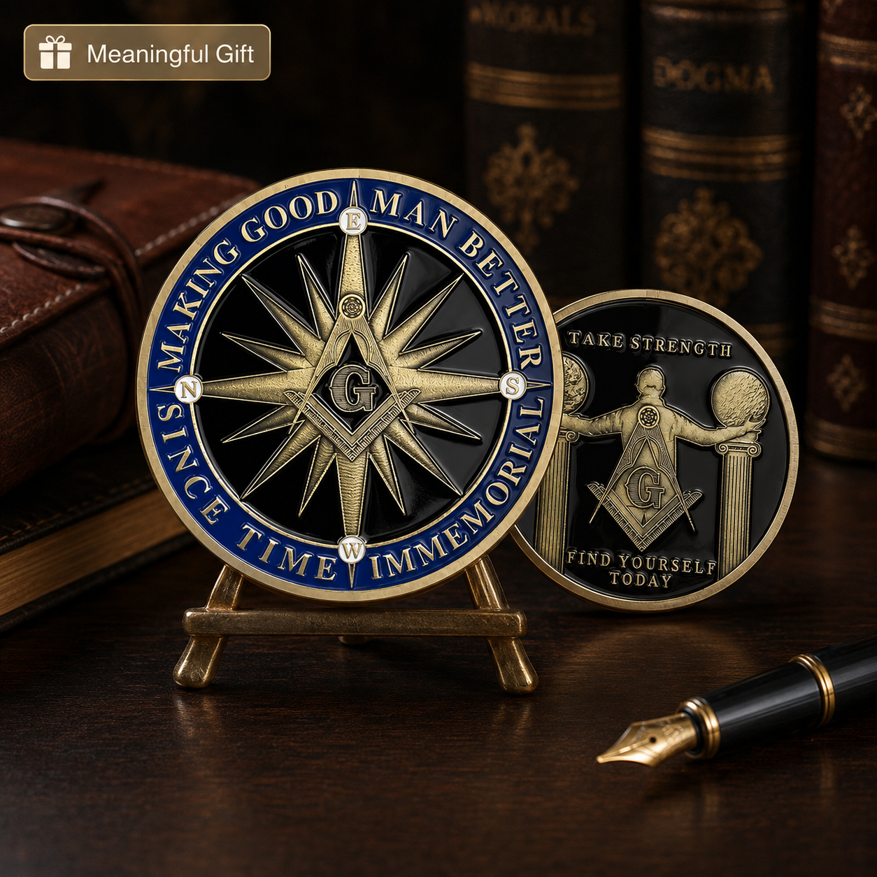 Masonic Making Good Man Better Challenge Coin – Double-Sided Freemason Collectible Gift