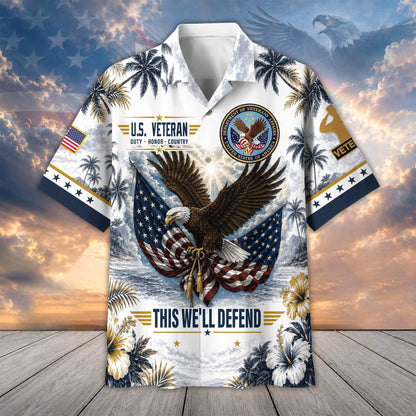Premium US Veterans Hawaiian Shirt DPVC290701, Gifts For US Veterans, Gifts For Father's Day, Veterans Day.