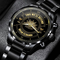 Personalized This We'll Defend The Australian Army Custom Rank & Name Number Watch