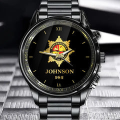 Personalized UK Firefighter Logo Custom Name & ID Watch