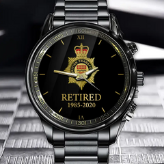 Personalized Retired British Police Custom Time Watch