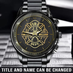 Personalized Fire Dept Firefighter Custom Name Watch