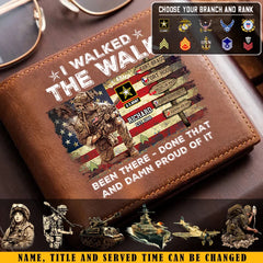 Custom Veteran World Tour Wallet(Rfid Blocking) - Personalized Branch, Rank, and Locations