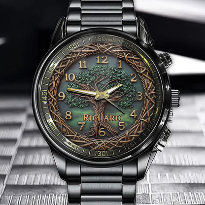 Personalized Tree of Life Watch Face - A Customizable Tribute to Family Ties and Love