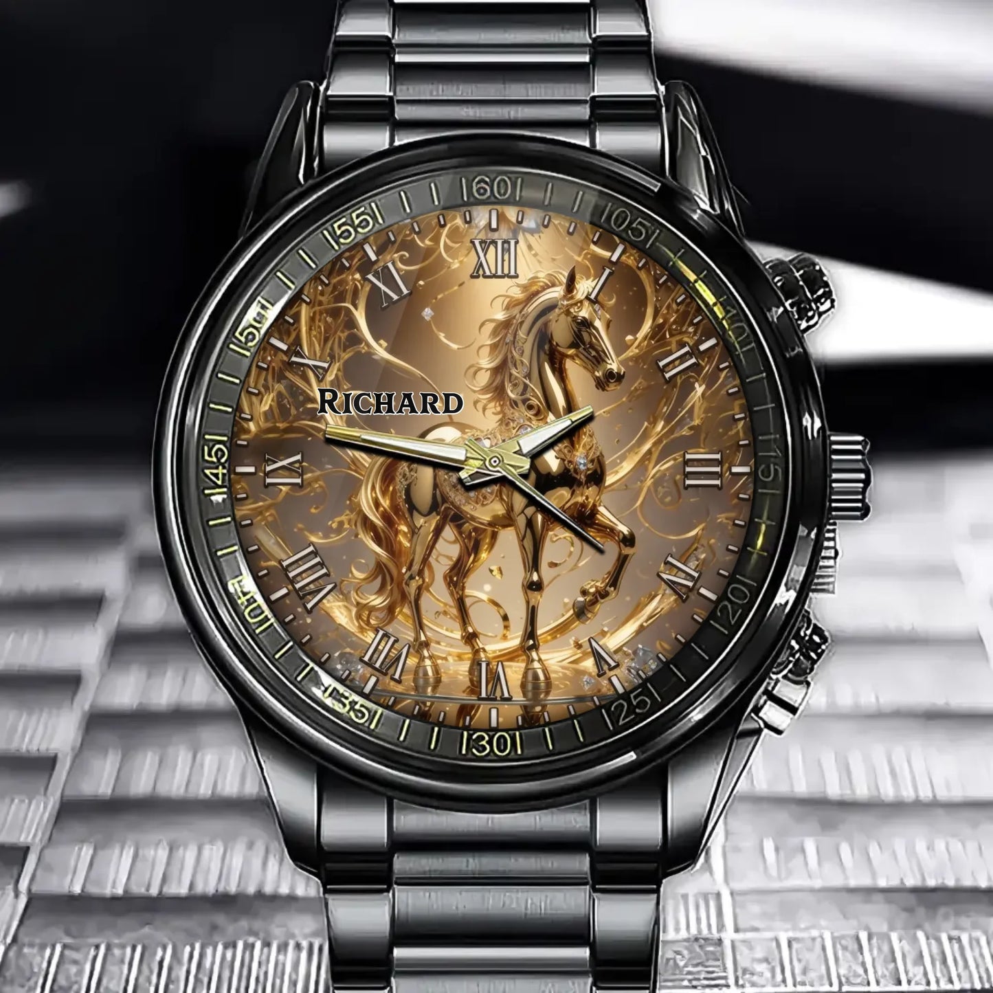 Personalized Luxury Horse Women’s Watch – Custom Name & Color Choice