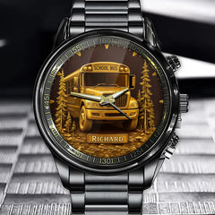 Personalized School Bus Collector’s Watch - Ideal for Bus Drivers & Enthusiasts